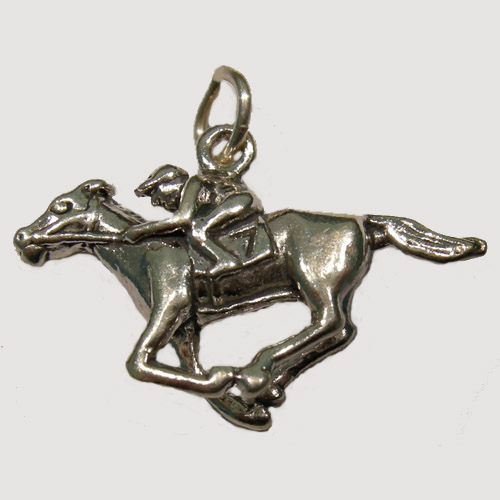 Sterling Silver racehorse charm/pendant